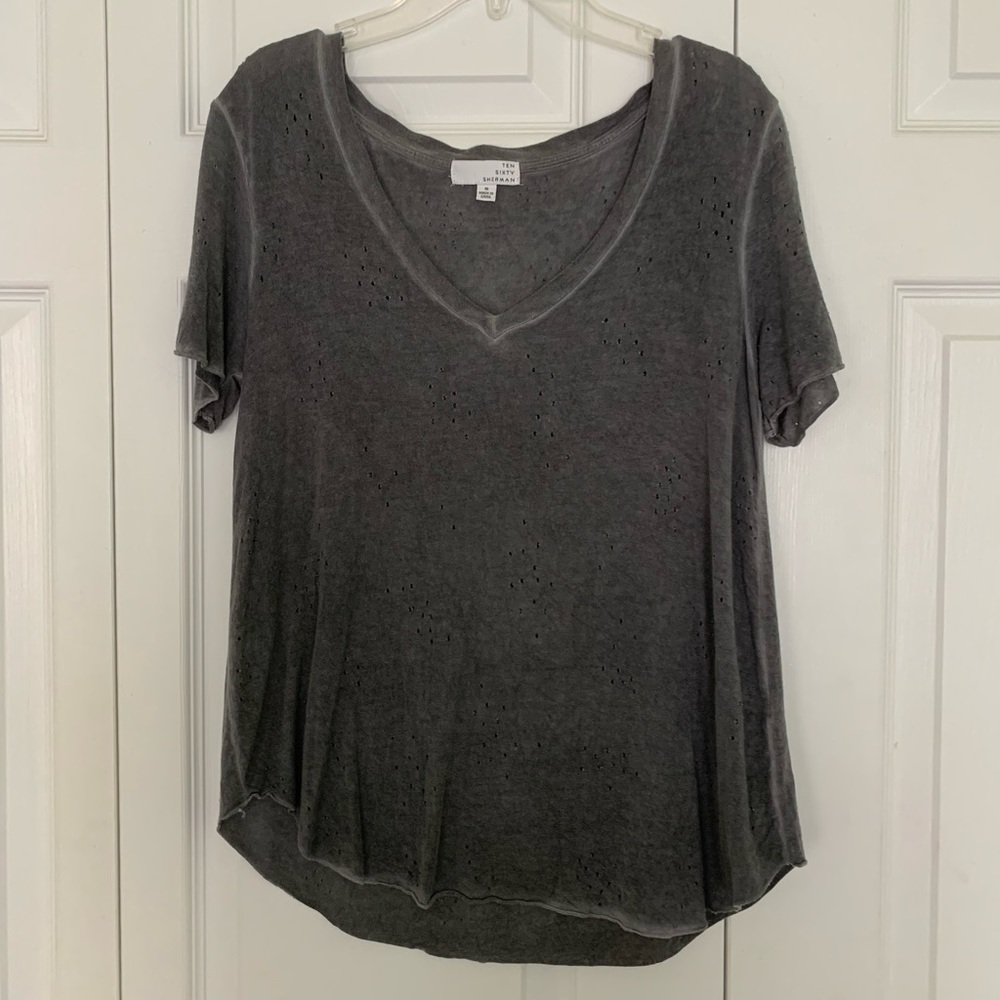 “Ten Sixty Sherman” distressed top. Size small.